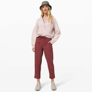 Lululemon Beyond the Studio Crop Pants W6BJ6S Savannah Red Burgundy Size 6